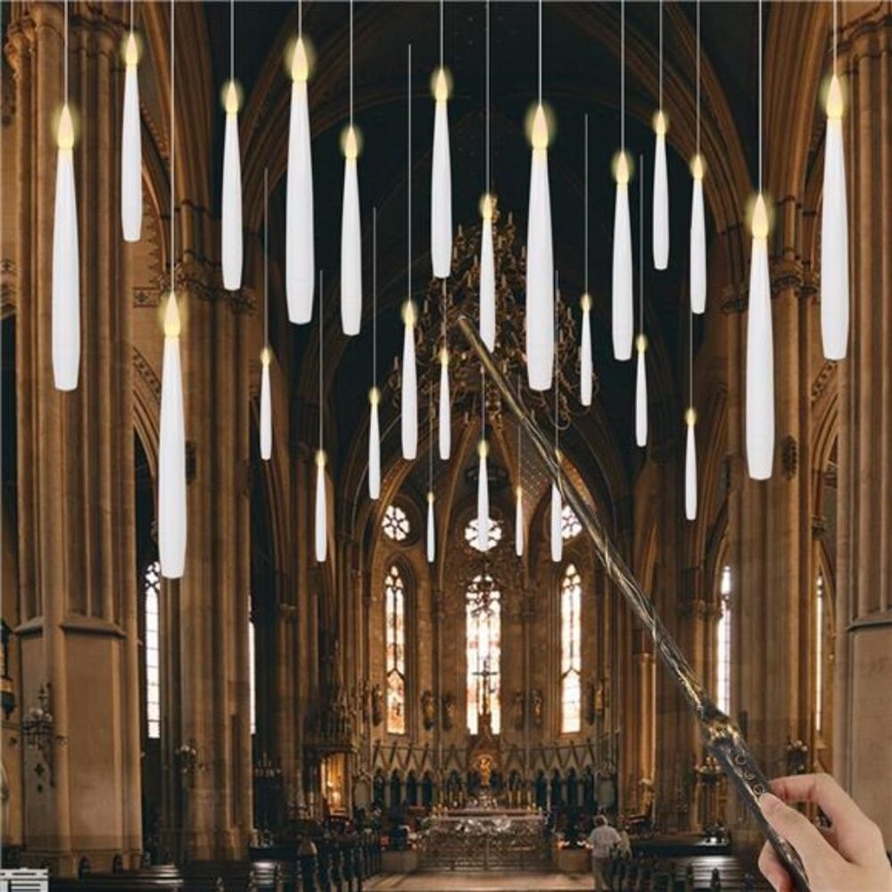 New 22pcs Flameless Floating Candles with Remote -6.1" LED Hanging Window Lights